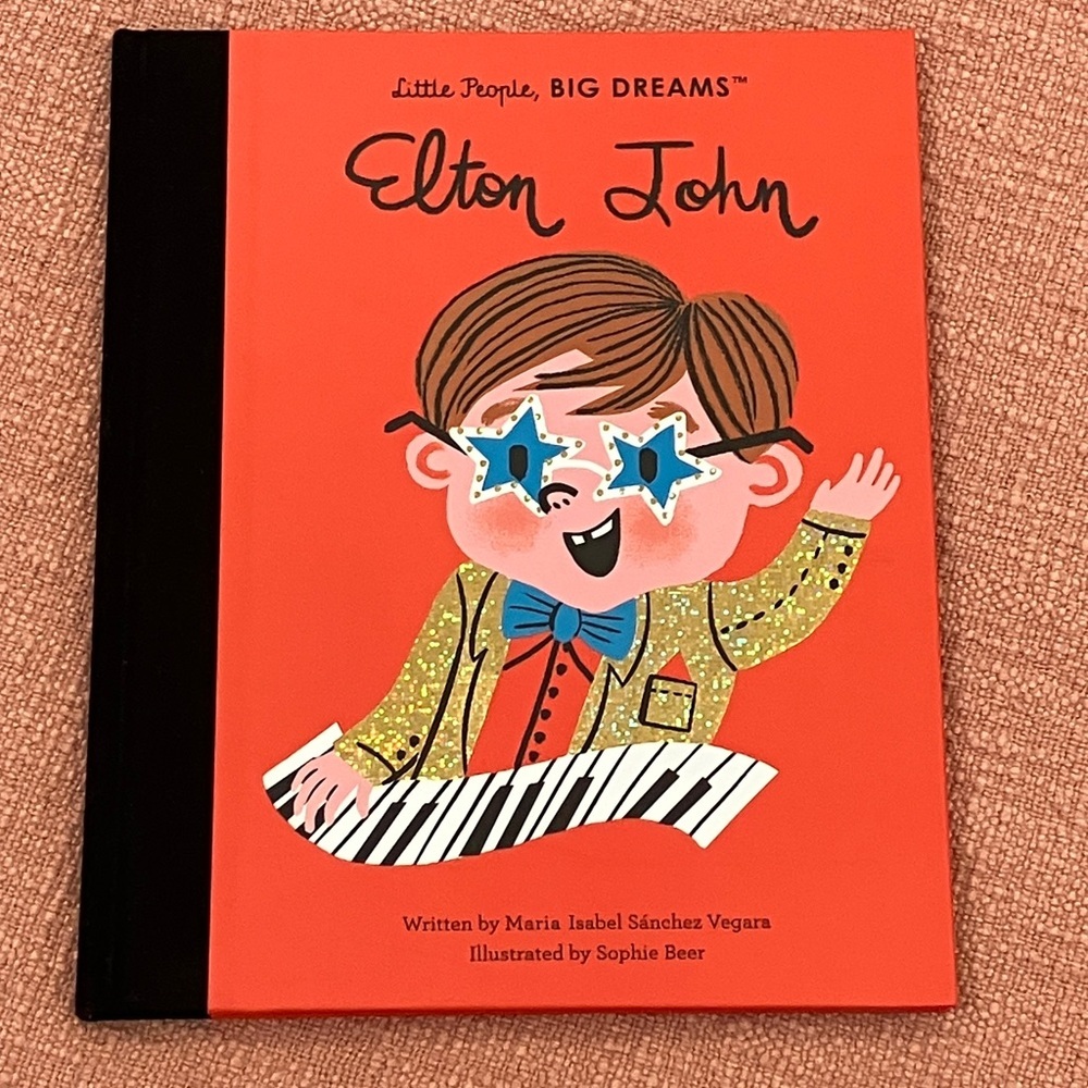 Elton John Book - hardcover - singer songwriter little people big dreams